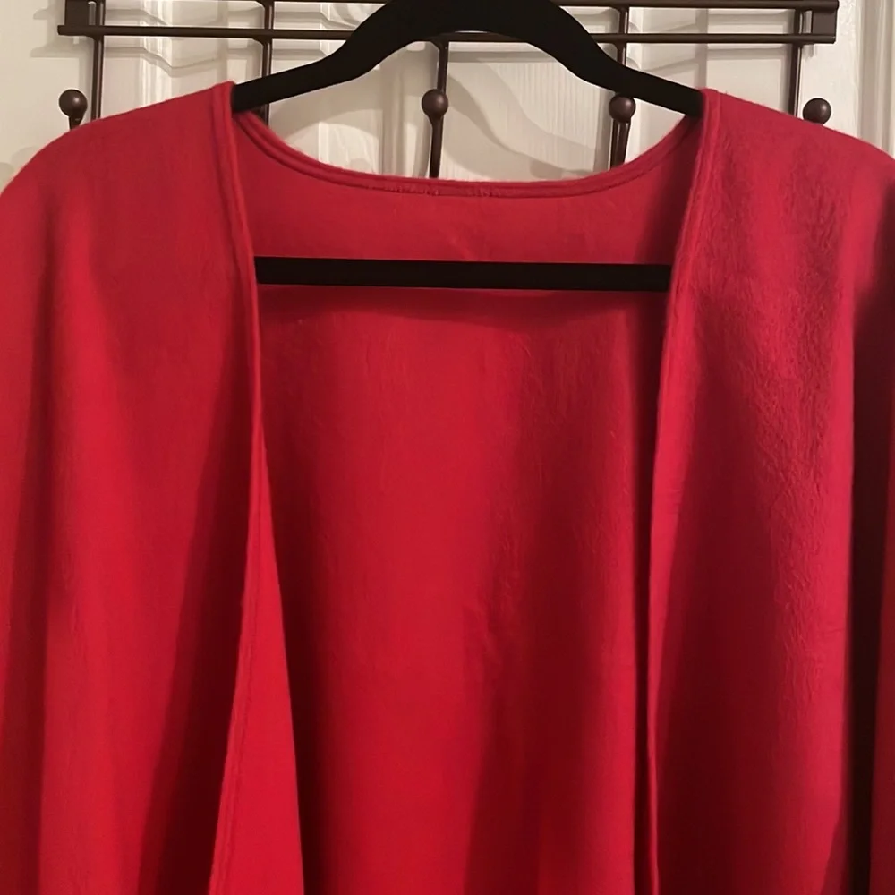 NWT Saks Fifth Avenue Garnet Red Lambswool Wrap